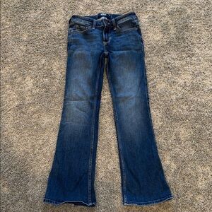 Hollister Blue Boot Cut Jeans with Vintage Faded Style